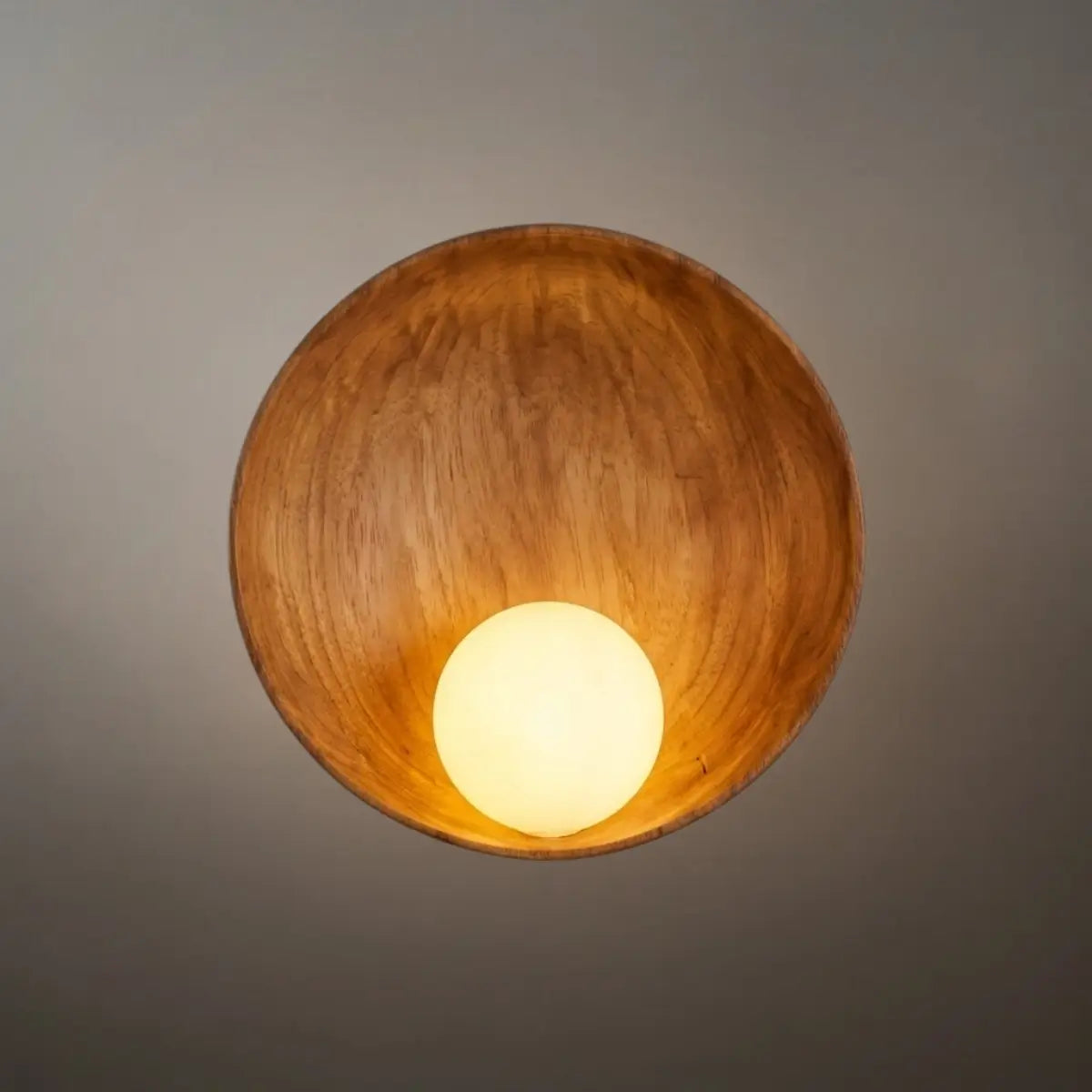 Wall Lamp — Natural Resin & Metal with Warm Glow Bedroom